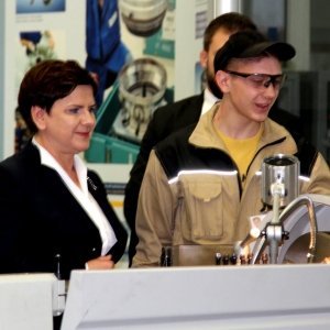 Wizyta premier Beaty Szydło w Zespole Szkół Technicznych w Leżajsku