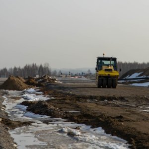 Minister infrastruktury na placu budowy drogi S19