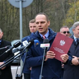 II wicewojewoda podkarpacki Radosław Wiatr wziął udział w uroczystości podpisania umowy na realizację drogi ekspresowej S19 Domaradz - Krosno.