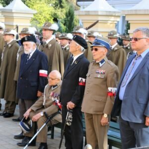 Uczestnicy obchodów 84. rocznicy II wojny śwatowej