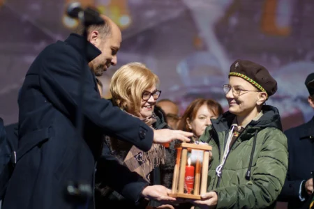 Uczestnicy wigilii miejskiej w Rzeszowie