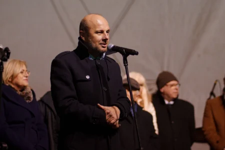 Uczestnicy wigilii miejskiej w Rzeszowie