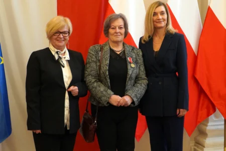 Uczestnicy uroczystości z udziałem podkarpackich nauczycieli