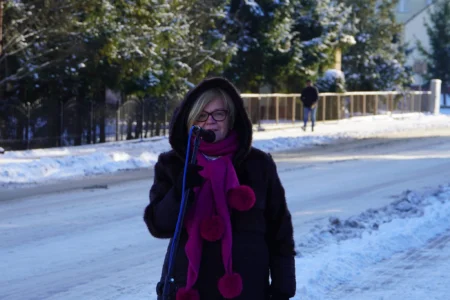 Wojewoda podkarpacki Teresa Kubas-Hul przemawia podczas uroczystości