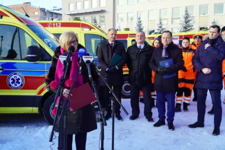 Wojewoda podkarpacki Teresa Kubas-Hul podczas konferencji prasowej