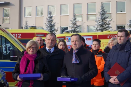 Wojewoda podkarpacki Teresa Kubas-Hul podczas konferencji prasowej