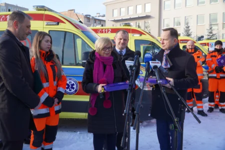 Wojewoda podkarpacki Teresa Kubas-Hul podczas konferencji prasowej