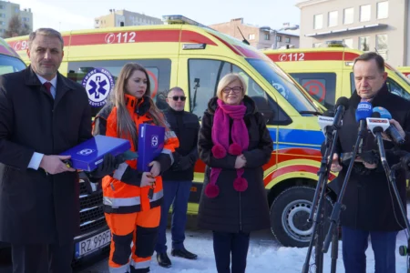 Wojewoda podkarpacki Teresa Kubas-Hul podczas konferencji prasowej