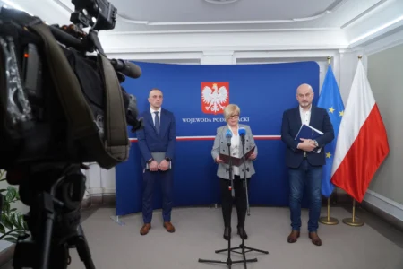 Uczestnicy konferencji prasowej