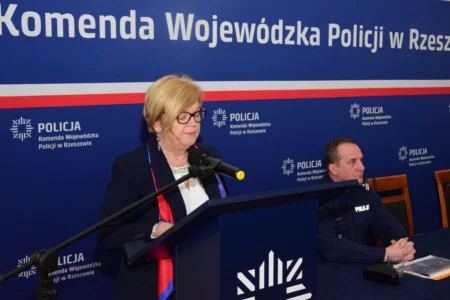 Uczestnicy narady rocznej Policji