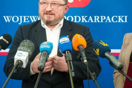 Uczestnicy konferencji prasowej