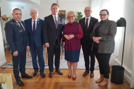 Uczestnicy spotkania z ambasadorem Ukrainy