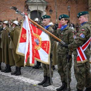 Żołnierze podczas obchodów 105 rocznicy płk. Leopolda Lisa-Kuli