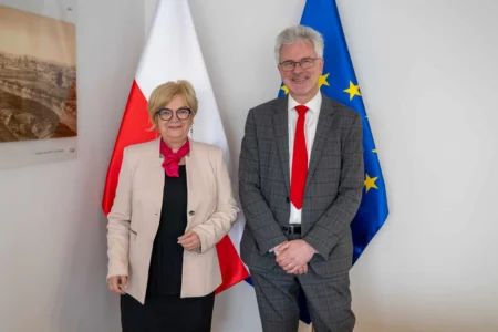 Wojewoda podkarpacki Teresa Kubas-Hul podczas wizyty z konsulem Austrii