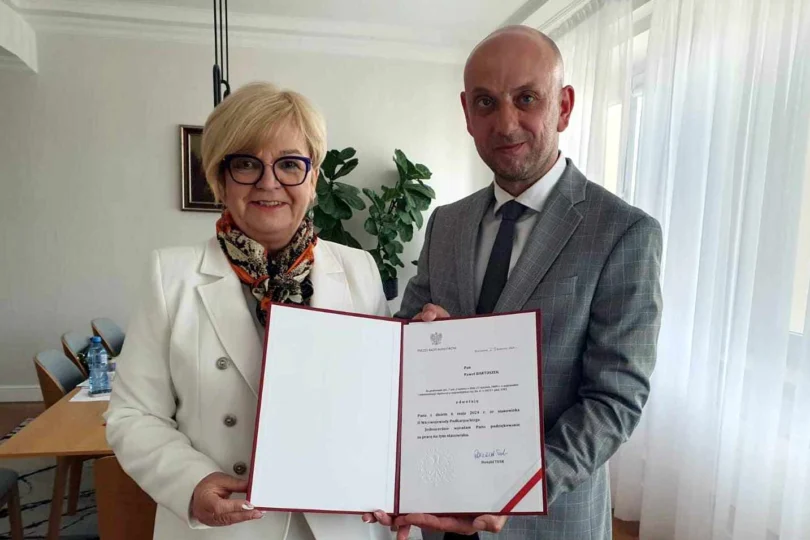 Wojewoda podkarpacki Teresa Kubas-Hul i wicewojewoda podkarpacki Pawęł Bartoszek