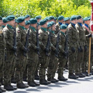 Uczestnicy Święta 21 Brygady strzelców Podhalańskich