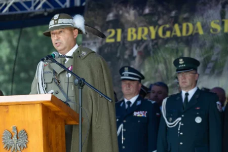 Uczestnicy Święta 21 Brygady strzelców Podhalańskich