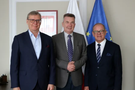 Minister nauki Dariusz Wieczorek podczas wizyty w Rzeszowie