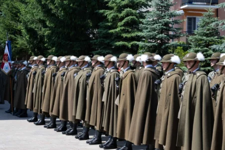 Uczestnicy Święta 21 Brygady strzelców Podhalańskich