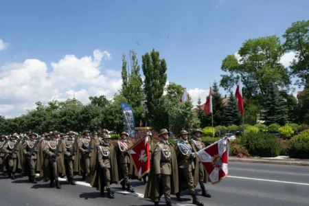 Uczestnicy Święta 21 Brygady strzelców Podhalańskich