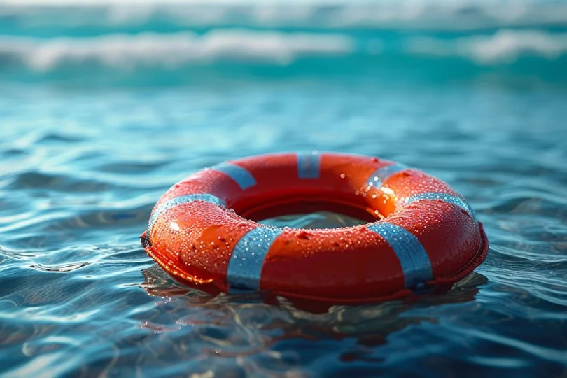 koło ratunkowe na wodzie