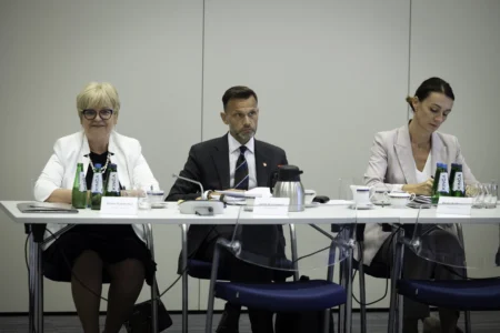 Uczestnicy narady wojewodów w Ministerstwie Spraw Wewnętrznych i Administracji