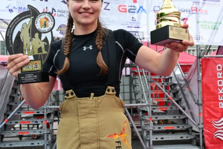 Uczestnicy zawodów strażackich