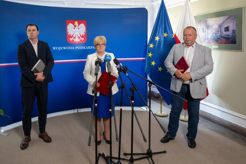 Konferencja prasowa wojewody podkarpackiego.