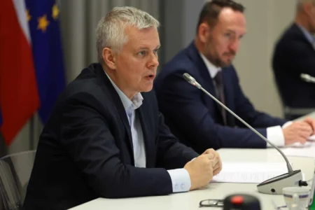 Uczestnicy narady wojewodów w Ministerstwie Spraw Wewnętrznych i Administracji