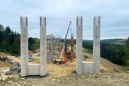 Postępy prac na budowie drogi ekspresowej S19 Babica - Jawornik