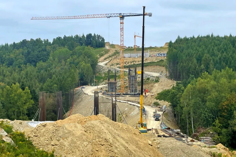 Postępy prac na budowie drogi ekspresowej S19 Babica - Jawornik