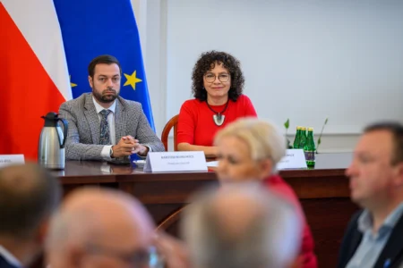 Uczestnicy konferencji z udziałem minister Katarzyny Pałczyńskiej-Nałęcz