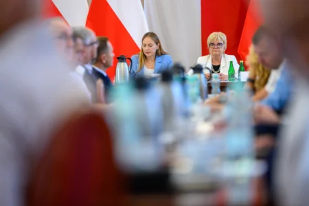 Uczestnicy konferencji z udziałem minister Katarzyny Pałczyńskiej-Nałęcz
