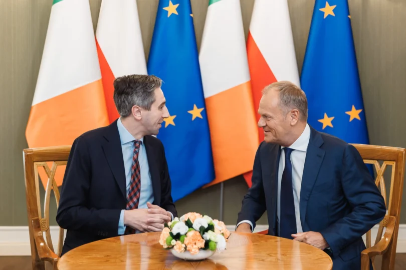 Uczestnicy spotkania z premierami Polski i Irlandii