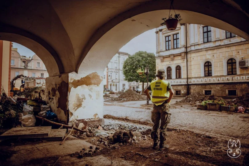 Zalane tereny w południowo-zachodniej Polsce.