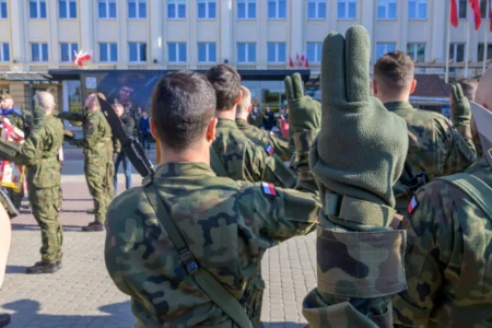 Uczestnicy przysięgi wojskowej