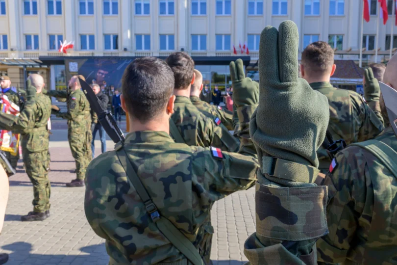 Uczestnicy przysięgi wojskowej