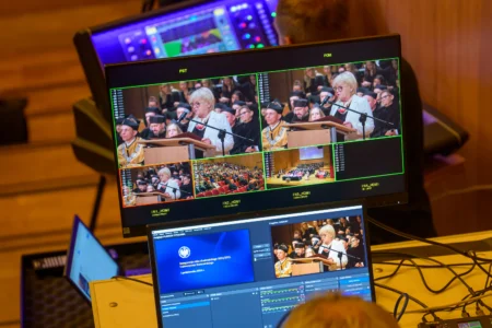 Uczestnicy inauguracji na Uniwersytecie Rzeszowskim