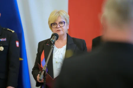 Uczestnicy zbiórki strażackiej z okazji Narodowego Święta Niepodległości
