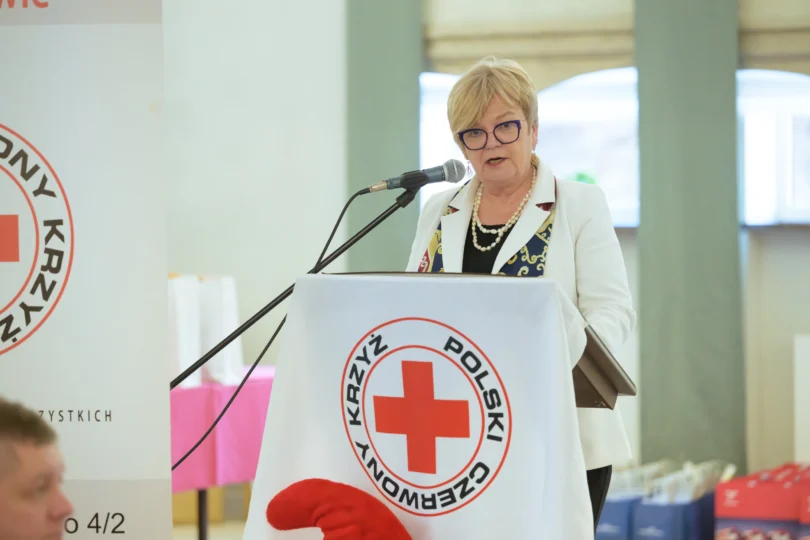 Uczestnicy uroczystości z okazji Dni Honorowego Krwiodawstwa