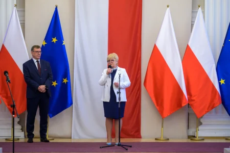 Uczestnicy uroczystości z okazji Narodowego Święta Niepodległości