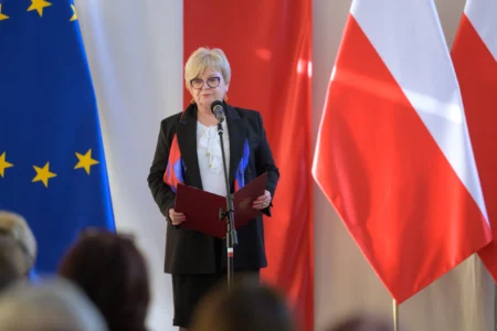 Uczestnicy uroczystości z okazji święta służb społecznych