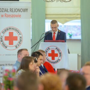 Uczestnicy uroczystości z okazji Dni Honorowego Krwiodawstwa