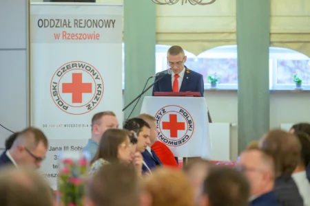 Uczestnicy uroczystości z okazji Dni Honorowego Krwiodawstwa