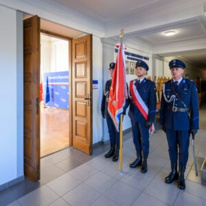 Uczestnicy uroczystego ślubowania policjantów