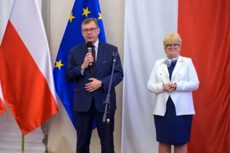 Uczestnicy uroczystości z okazji Narodowego Święta Niepodległości