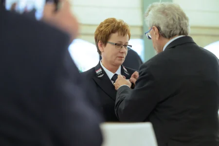 Uczestnicy uroczystości z okazji Dni Honorowego Krwiodawstwa