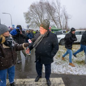 Czesław Siekierski, minister rolnictwa i rozwoju wsi oraz Teresa Kubas-Hul, wojewoda podkarpacki spotkali się w niedzielę z protestującymi w Medyce rolnikami.