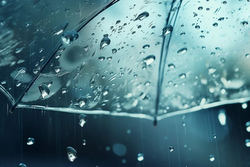 Grafika obrazująca opady deszczu