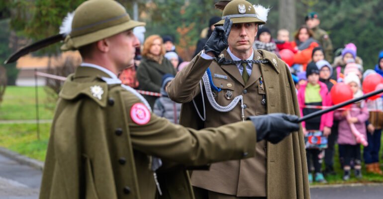 Uczestnicy obchodów Święta 1. batalionu Strzelców Podhalańskich